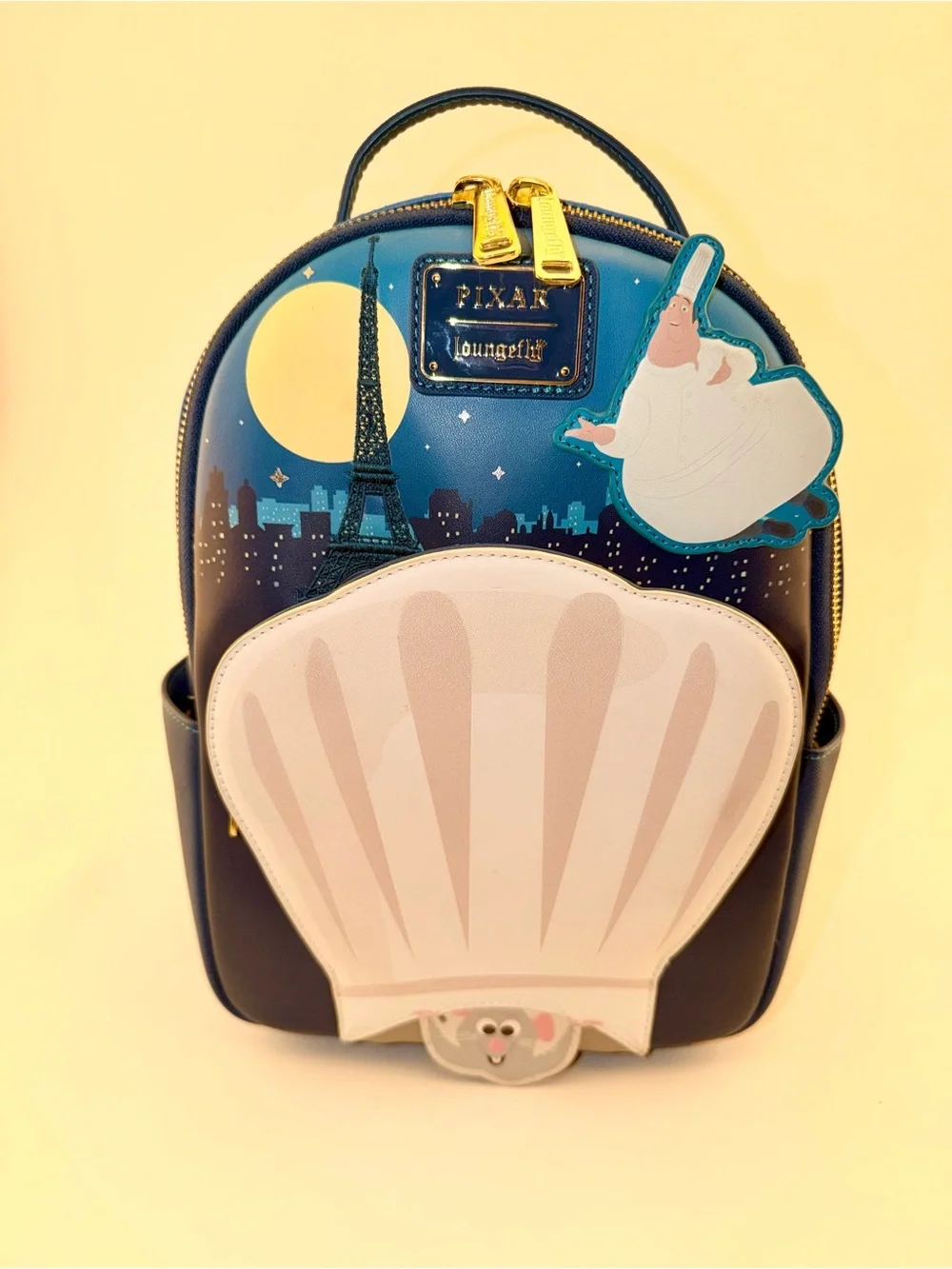 Disney Loungefly Pixar Ratatouille Chef Hat Mini Backpack Blue Remy Disneyana